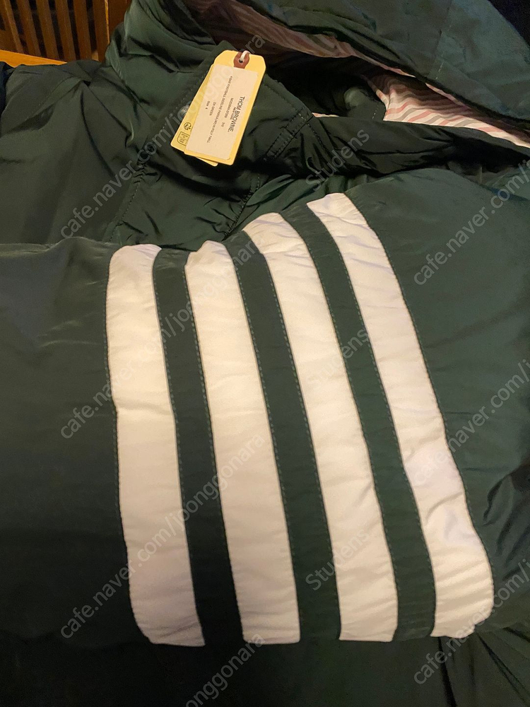 [4] 톰브라운 폴리 트윌 4바 풋볼 사이드라인 롱 파카 다운 자켓 다크 그린 이미지