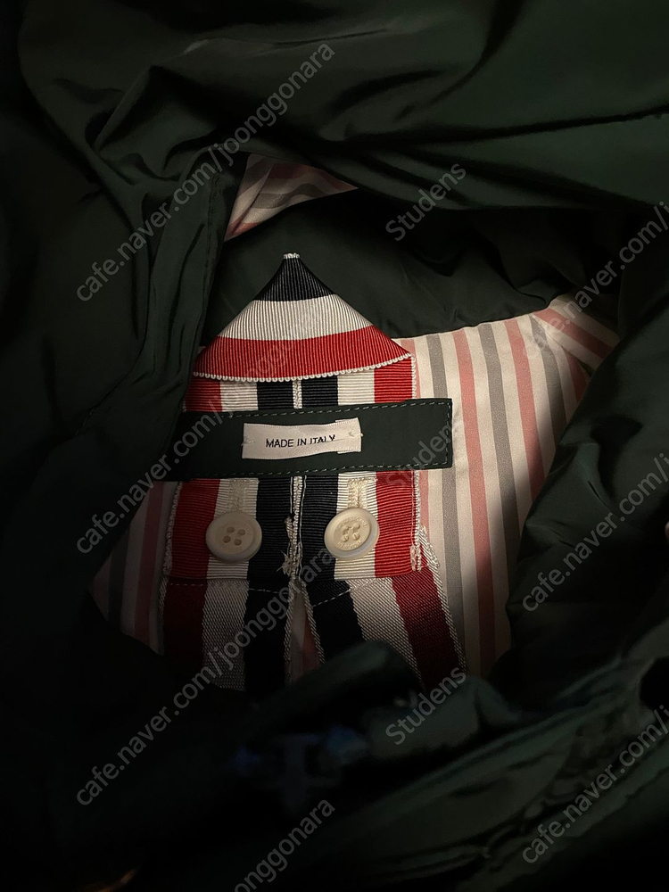 [4] 톰브라운 폴리 트윌 4바 풋볼 사이드라인 롱 파카 다운 자켓 다크 그린 이미지