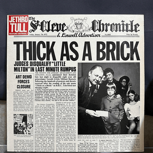 프로그레시브 락 명반 Thick As a Brick LP 라이센스반 제쓰로 툴 판매합니다