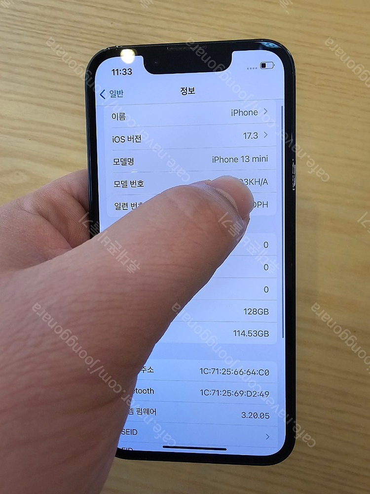 아이폰13미니 128기가 미드나이트 배터리효율 85% 상태양호 이미지
