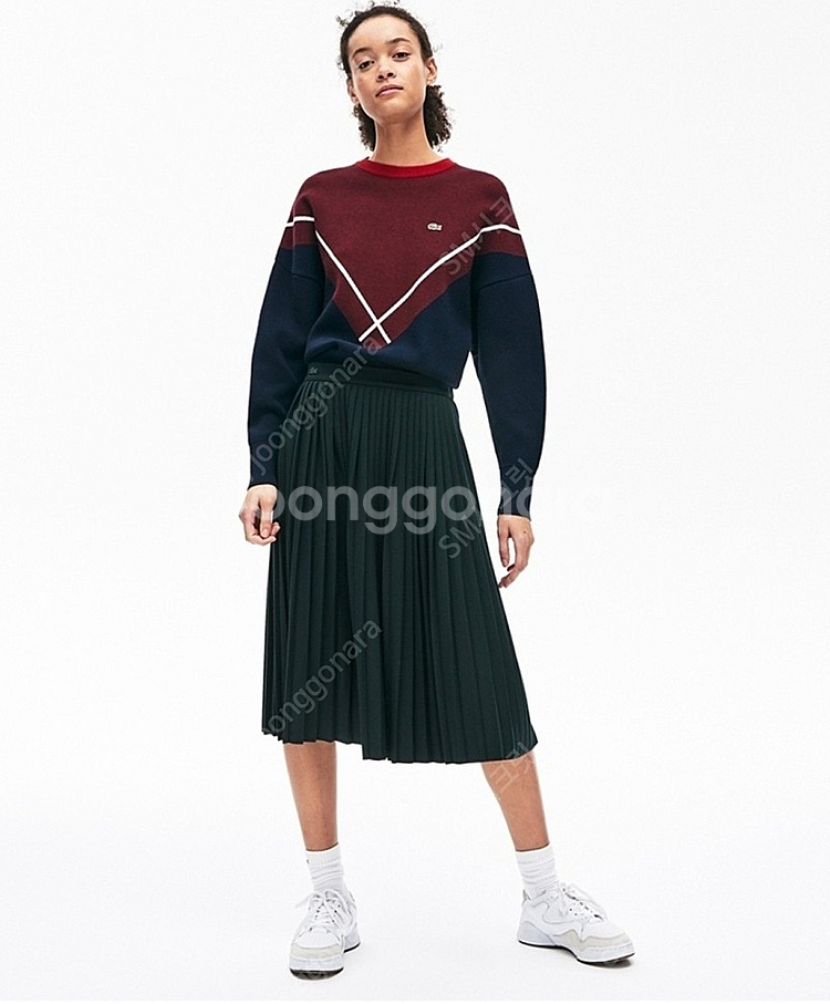 라코스테 LACOSTE 플리츠 주름 스커트/36(이세영...--6