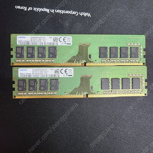 삼성전자 DDR4 데스크탑용 PC4-25600 16GB, DDR4 2666MHz 21300 삼성 8GB x 2개 램팝니다. 택포