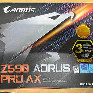인텔 i9-11900k CPU 와​Gigabyte Aorus Z590 Pro-AX 메인보드 일괄 판매합니다.