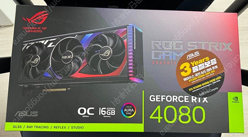 ASUS ROG STRIX 지포스 RTX 4080 O16G GAMING OC D6X 16GB 판매 합니다