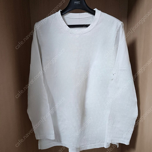 여성 기본 길팔 흰 티셔츠