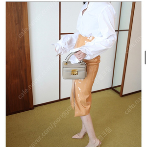 마이아이코 Orange apricot LEATHER SKIRT