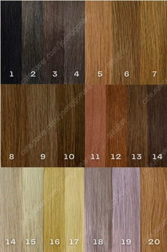 붙임머리 인모 피스 특수컬러 20가지--0