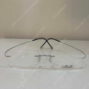 남자 무테 실루엣 5515 BH 7011 실버 와이어형 티타늄 안경 판매합니다.(케이스O 새상품)