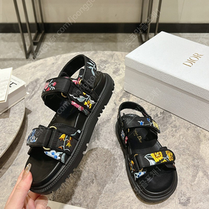 Dior Dioract White Multicolor fabric sandals 디올 샌들 색상 3가지