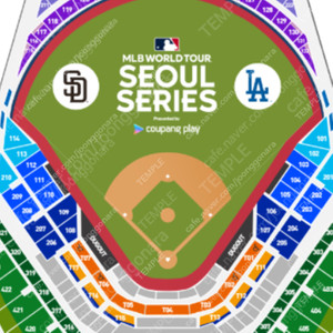 [원가양도] MLB 서울시리즈 개막전 LA 다저스 vs SD 파드리스 내야지정석A(3루) 단석 양도합니다.