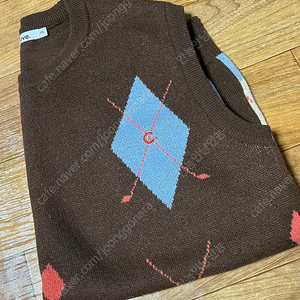 클로브 니트조끼 브라운 CLOVE New Argyle Knit Vest (Brown)