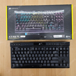 커세어 k70 rgb tkl 챔피언 저소음적축 판매합니다.