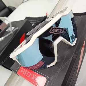 100% 스피드크래프트 매트 화이트 하이퍼블루 멀티레이어 미러 렌즈 롱 LL 새상품 스포츠 고글 선글라스
