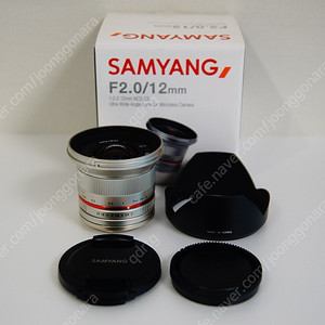 [소니용] 삼양옵틱스 12mm f2.0 실버 미러리스용 렌즈(19.5만원)