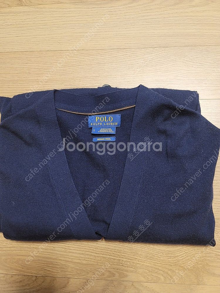 폴로 메리노울 네이비 가디건 판매합니다 (라지)--0