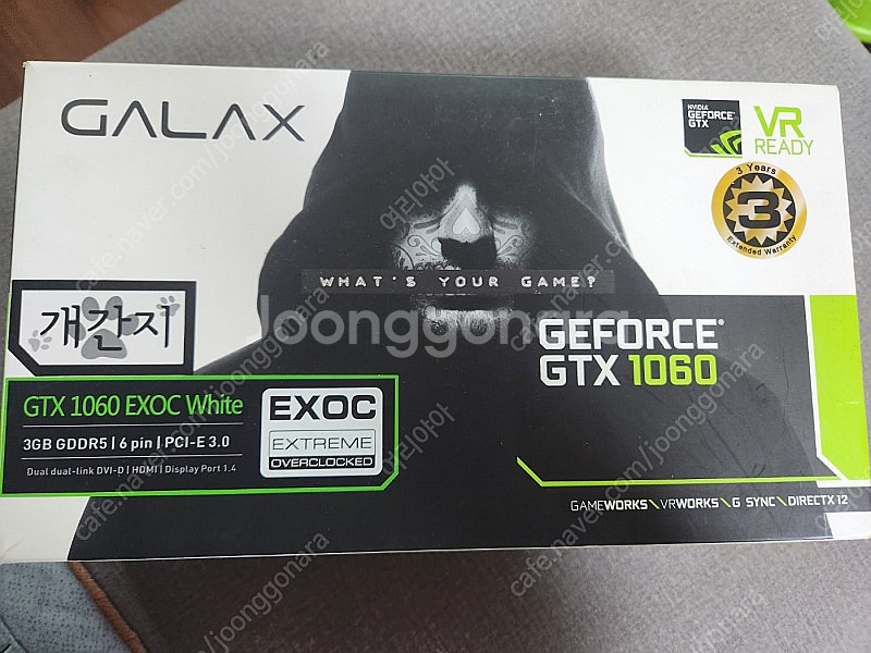 갤럭시 gtx1060 3gb 개간지 풀박스 팝니다~--0