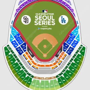 MLB 월드투어 LA 다저스 vs SD 파드리스 1층 테이블석 T01구역 / T02 테이블 2연석