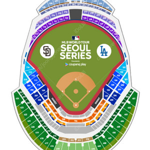 3월 21일 MLB 월드투어 서울 시리즈 2024 2차전 SD 파드리스(3루) vs LA 다저스(1루) 내야지정석A(3루) 206구역 2연석