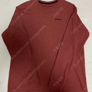 파타고니아 남성 P-6 로고 리스폰시블 긴팔 티셔츠 Burl red 라지 (L)