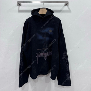 24ss 발렌시아가 파리스문 플리스 후드티 / 오버핏 M 105size