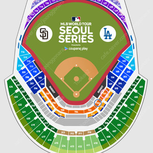 MLB 월드투어 2차전 LA 다저스 vs SD 파드리스 1층 테이블석 T01구역 / T02 테이블 2연석