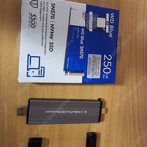 name ssd 256g wd blue 새제품 + 인클로져