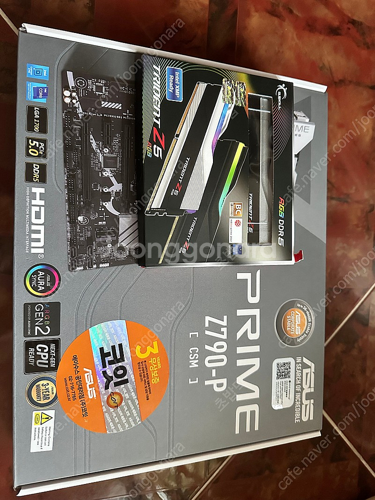 AsusZ790 Prime,지스킬 D5-6000 CL3...--0