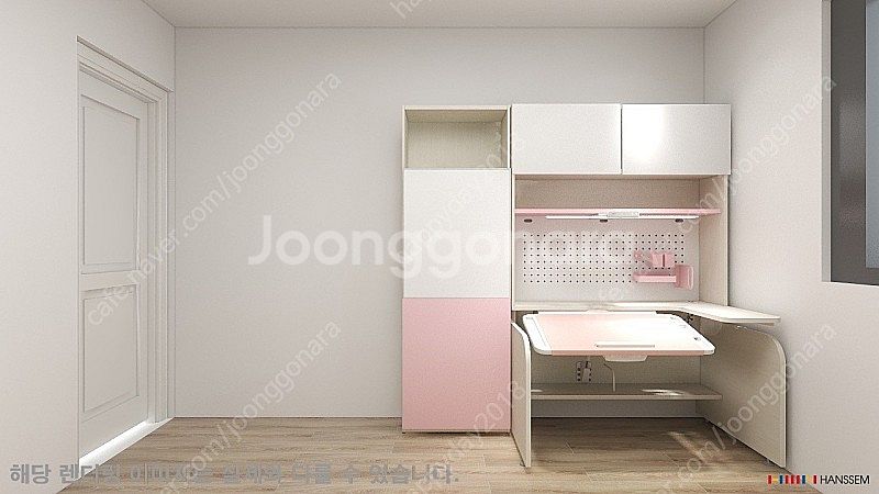 한샘 조이 책상+책장+침대--0