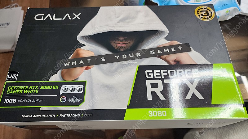 갤럭시 GALAX 지포스 RTX 3080 EX GAMER WHITE OC D6X 10GB LHR