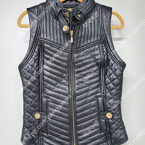 GUESS by marcian 천연 가죽 바이커 vest