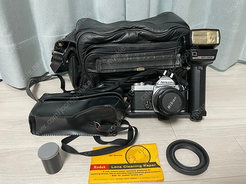 니콘fm1 필름카메라 + 렌즈(50mm) + Kako 카코 AUTO-280 SG + 클래식 카메라 가방 팝니다.