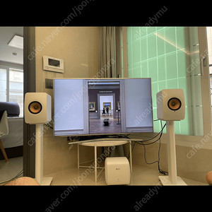 Kef ls50 w2 + 전용 화이트 스탠드 + kc62 서브우퍼 (2023.7.23일)