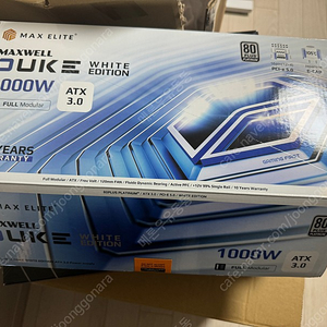 [파워_새제품] 맥스엘리트 DUKE 1000W 80PLUS PLATINUM 풀모듈러 ATX 3.0 White 16만원