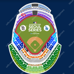 SA파트리스 VS LA다저스 2차전 3/21 사실상 연석 일괄 56만원 판매합니다.