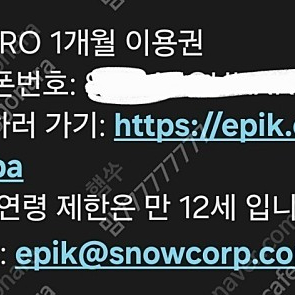 EPIK PRO 1개월 이용권 700원