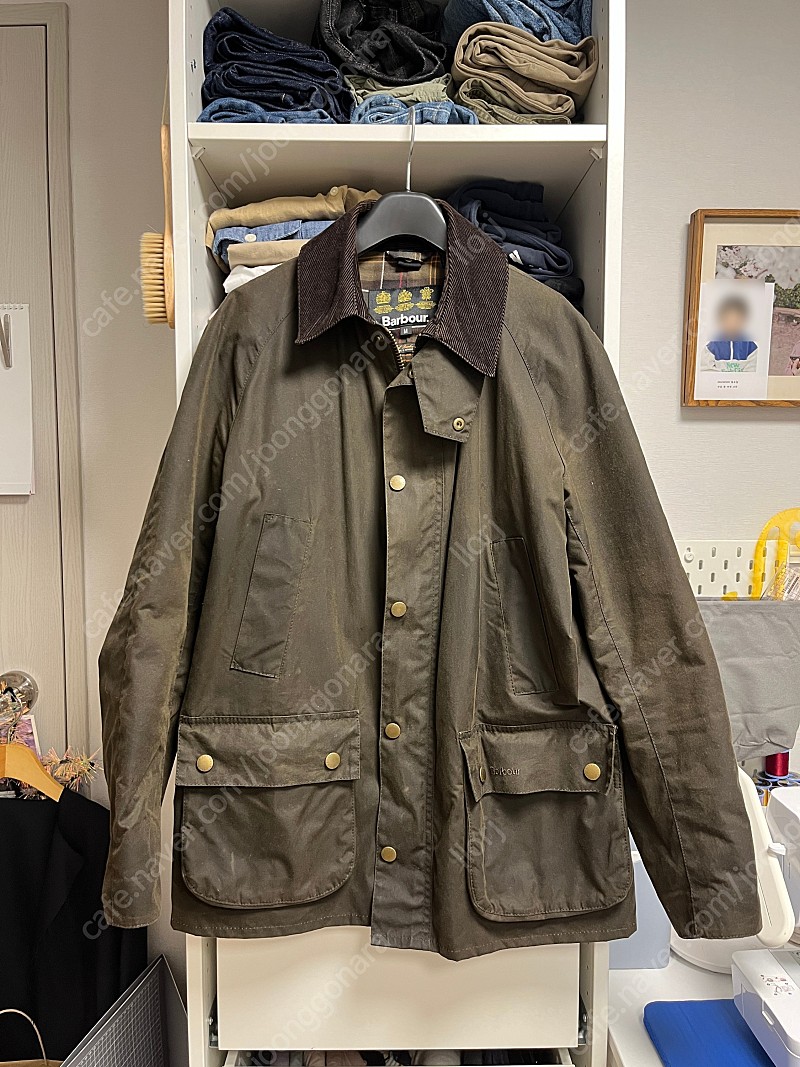 바버자켓 애쉬비 올리브색상 M사이즈 팝니다.(Barbour Ashby Olive jacket M-size)