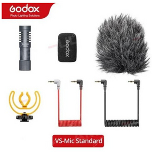 Godox VS-Mic 컴팩트 샷건 마이크, 아이폰 안드로이드 스마트폰용, DSLR 카메라, 비디오 녹화 마이크용, 3.5mm 마이크