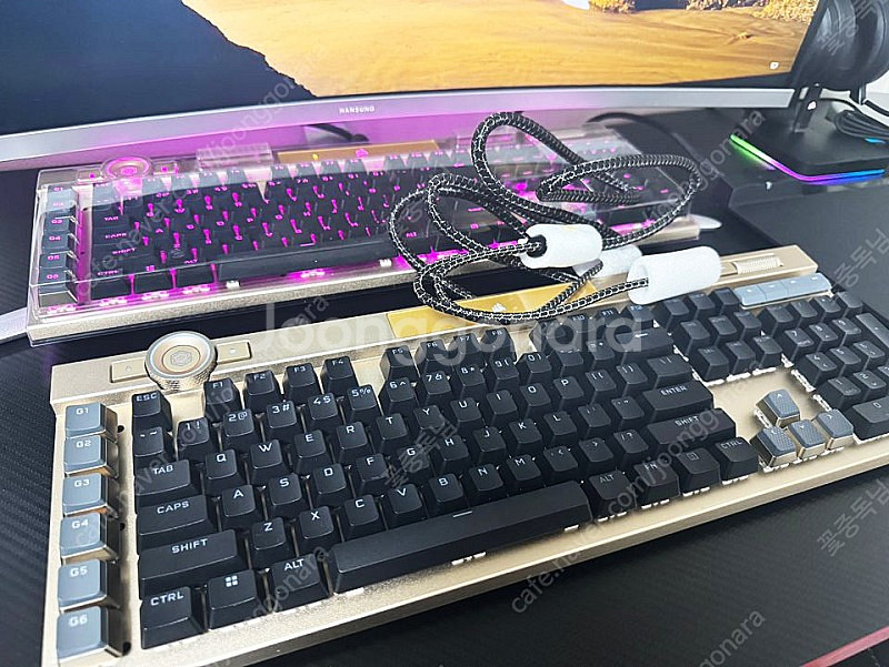 [게이밍키보드] 커세어 K100 RGB 미드나잇 골드 ...--6