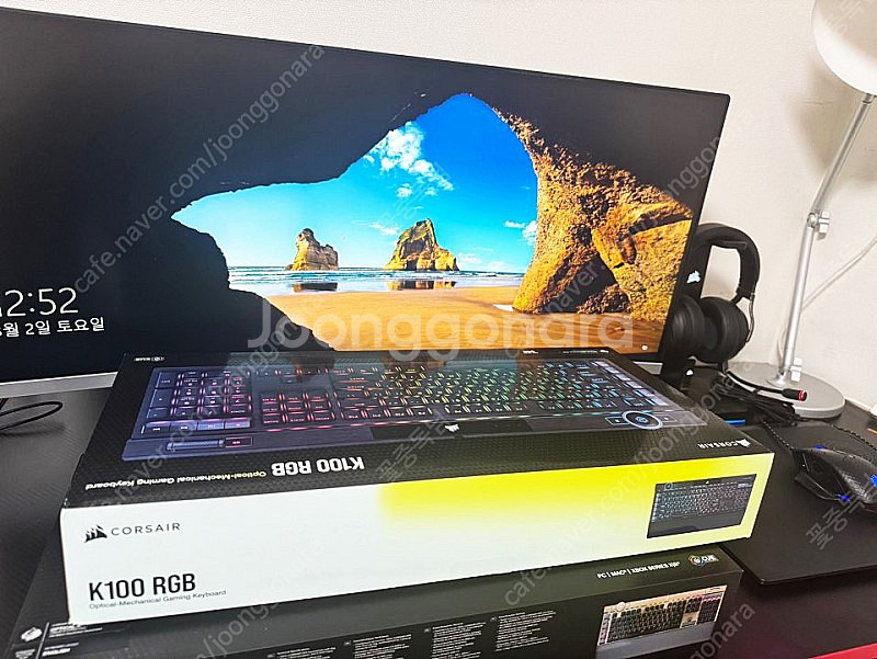 [게이밍키보드] 커세어 K100 RGB 미드나잇 골드 ...--8