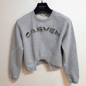 CARVEN 까르벵 컷 아웃 크롭 맨투맨 S