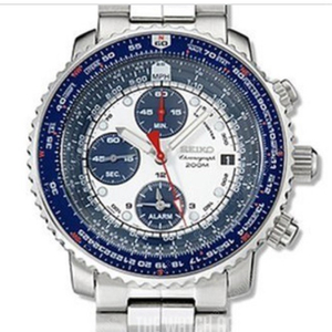 세이크 플라이트마스터 판다 시계 seiko SNA413 flight alarm chronograph watch 화이트 다이얼