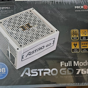 마이크로닉스 ASTRO GD 750W 80PLUS GOLD 풀모듈러 화이트