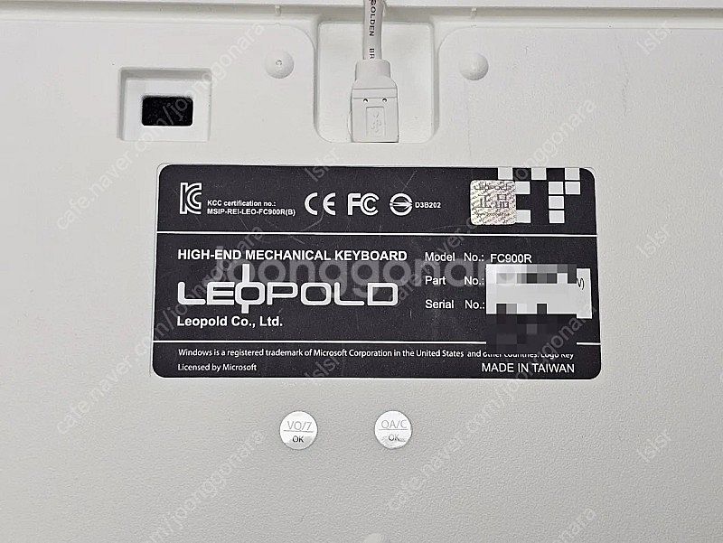 레오폴드 기계식 키보드 적축 FC900R PD 영문각인--2