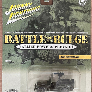 JohnnyLightning 쟈니라이트닝 2차세계 대전 밀리터리 윌리스 지프 Wiily’s Jeep 다이캐스트 (1/64스케일)