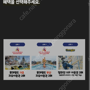 롯데월드자유이용권 서울.부산 2장