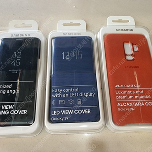 갤럭시 삼성정품 케이스 S9 LED 뷰커버, S9 클리어뷰, S9+ 플러스 알칸타라 커버 팝니다.