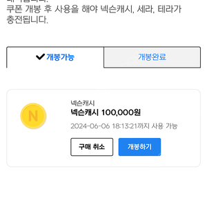 넥슨캐시 10만원권