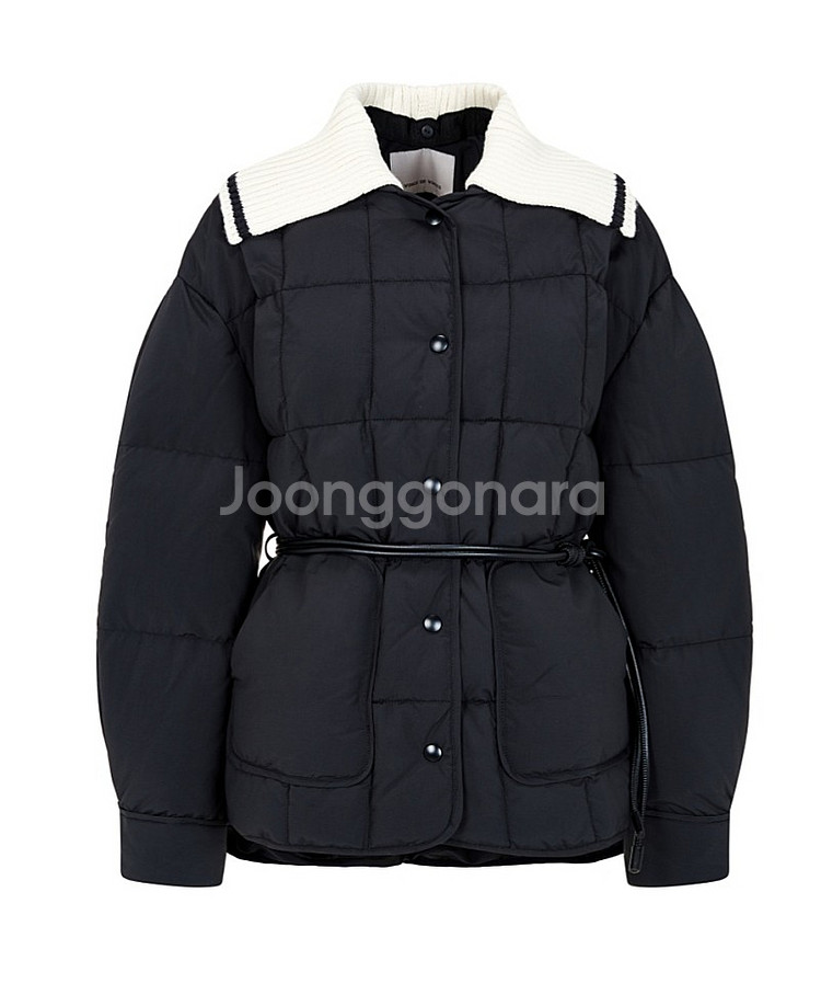 [새상품]보브 니트카라 구스다운 스퀘어 퀼팅 자켓 2022년 신상품 새상품이에요--3