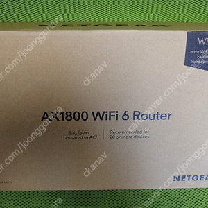 NETGEAR AX1800 RAX20 Wi-Fi 6 넷기어 유무선 공유기 신품 판매프로필 사진ckanav열심회원 2021.02.01. 09:37조회 130