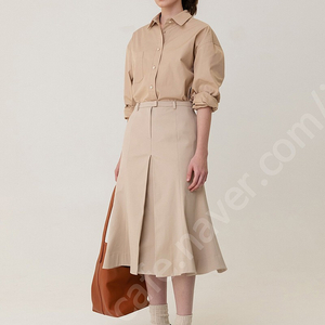 킨더살몬 Mermaid Pleated Skirt Beige 스커트 새상품